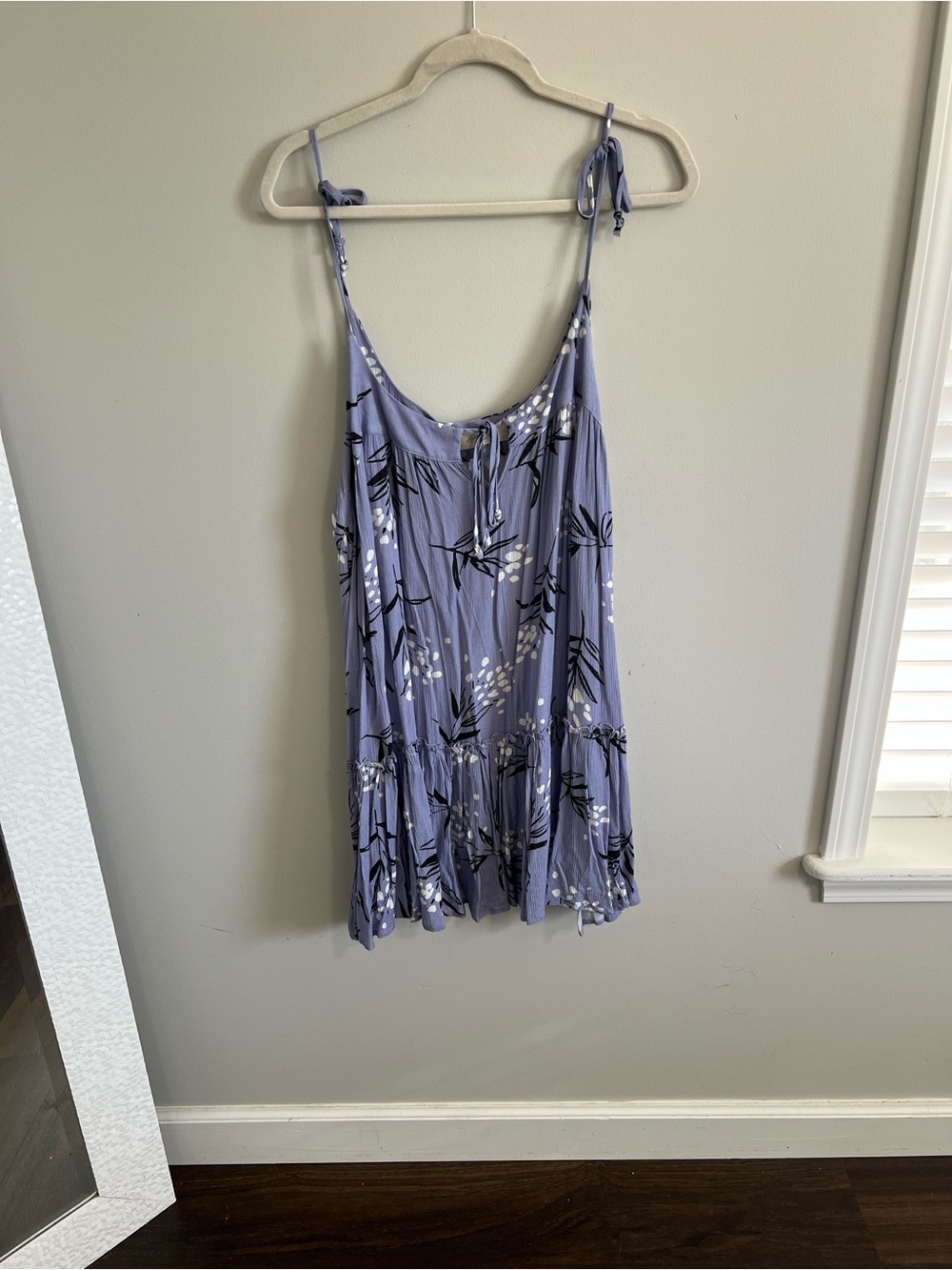 Women's Tie Shoulder Lavender Floral Slip Dress